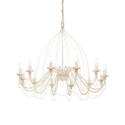 IDEAL LUX Κρεμαστό Φωτιστικό CORTE 12xE14 Λευκού Χρώματος – 097664
