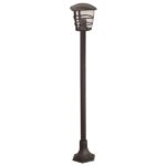 ΚΟΛΩΝΑΚΙ ΔΑΠΕΔΟΥ ΤΡΙΓΩΝΙΚΟ Ε27 170x1100mm IP44 ΜΑΥΡΟ EUROLAMP 145-20620
