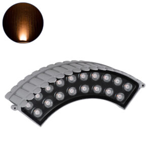 GloboStar® TREELIGHT-JINA 90697 Κυρτή Μπάρα Φωτισμού Wall Washer με Αντιθαμβωτική Γρίλια Ειδική για Φυτά – Δέντρα LED 18W 1530lm 10° DC 24V Αδιάβροχο IP67 L29 x W11 x H10.5cm Αρχιτεκτονικό Πορτοκαλί 2200K – Γκρι – 3 Χρόνια Εγγύηση