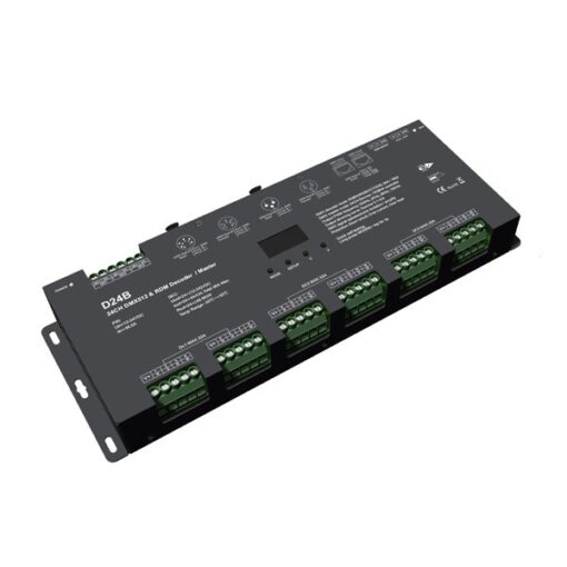DMX512/RDM DECODER "D24B" RGBW 12-24VDC/24CH*4A EUROLAMP – 145-71508