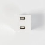 ΠΡΙΖΑ 2 Χ USB MODULES ΛΕΥΚΗ EUROLAMP – 152-20058