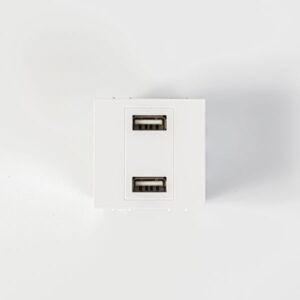 ΠΡΙΖΑ 2 Χ USB MODULES ΛΕΥΚΗ EUROLAMP – 152-20058