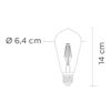 Έξυπνη λάμπα LED filament μελί ST64 E27 7,5W ρυθμιζόμενο λευκό2200-5500K Lutec Connect – 1-T8711101312