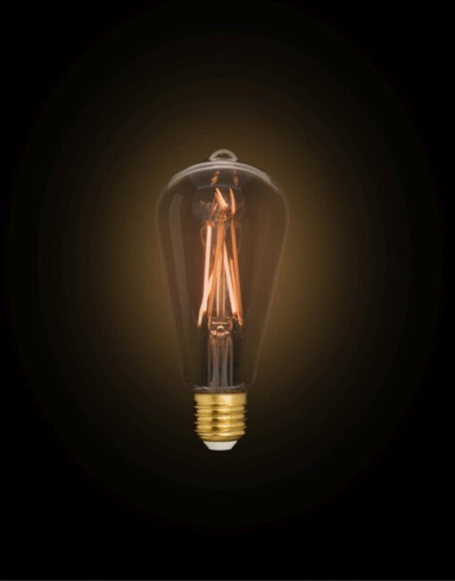 Έξυπνη λάμπα LED filament μελί ST64 E27 7,5W ρυθμιζόμενο λευκό2200-5500K Lutec Connect – 1-T8711101312