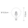 Έξυπνη λάμπα LED filament μελί G125 E27 7,5W ρυθμιζόμενο λευκό 2200-5500K Lutec Connect – 1-T8711301312