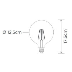 Έξυπνη λάμπα LED filament μελί G125 E27 7,5W ρυθμιζόμενο λευκό 2200-5500K Lutec Connect – 1-T8711301312