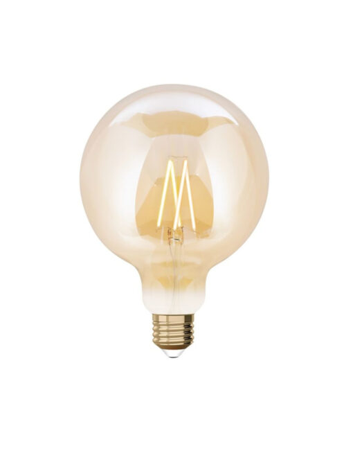 Έξυπνη λάμπα LED filament μελί G125 E27 7,5W ρυθμιζόμενο λευκό 2200-5500K Lutec Connect – 1-T8711301312