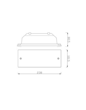 ΕΠΙΤΟΙΧΟ ΧΩΝΕΥΤΟ ΑΛΟΥΜΙΝΙΟΥ ΜΕ ΠΛΑΙΣΙΟ ΛΕΥΚΟ IP54 – 1-U000925