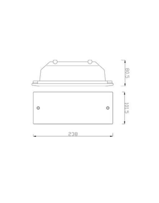 ΕΠΙΤΟΙΧΟ ΧΩΝΕΥΤΟ ΑΛΟΥΜΙΝΙΟΥ ΜΕ ΠΛΑΙΣΙΟ ΛΕΥΚΟ IP54 – 1-U000925