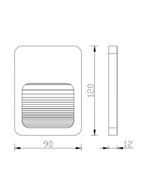 ΦΩΤΙΣΤΙΚΟ ΑΠΛΙΚΑ LED SLIM 90X120X12mm 2W 3000k 60lm IP65 ΠΛΑΣΤΙΚΟ ΛΕΥΚΟ SEASIDE UNIVERSE – 1-U005586