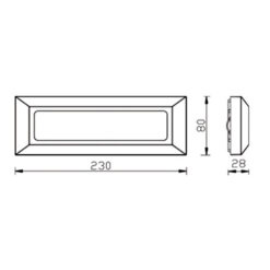 ΦΩΤΙΣΤΙΚΟ ΑΠΛΙΚΑ LED SLIM 230X80X28mm 5W 3000k 260lm IP65 ΠΛΑΣΤΙΚΟ ΛΕΥΚΟ SEASIDE UNIVERSE – 1-U005609