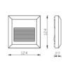 ΦΩΤΙΣΤΙΚΟ ΑΠΛΙΚΑ LED SLIM 124X124X28mm 2W 3000k 60lm IP65 ΠΛΑΣΤΙΚΟ ΛΕΥΚΟ SEASIDE UNIVERSE – 1-U005623