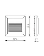 ΦΩΤΙΣΤΙΚΟ ΑΠΛΙΚΑ LED SLIM 124X124X28mm 2W 3000k 60lm IP65 ΠΛΑΣΤΙΚΟ ΛΕΥΚΟ SEASIDE UNIVERSE – 1-U005623