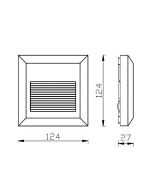 ΦΩΤΙΣΤΙΚΟ ΑΠΛΙΚΑ LED SLIM 124X124X28mm 2W 3000k 60lm IP65 ΠΛΑΣΤΙΚΟ ΛΕΥΚΟ SEASIDE UNIVERSE – 1-U005623