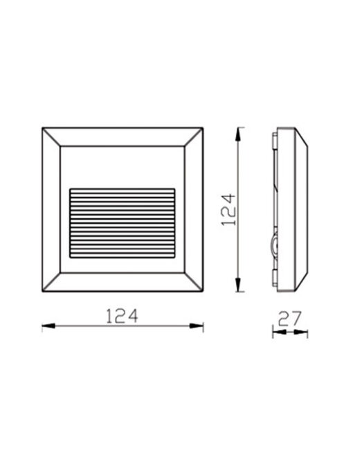 ΦΩΤΙΣΤΙΚΟ ΑΠΛΙΚΑ LED SLIM 124X124X28mm 2W 3000k 60lm IP65 ΠΛΑΣΤΙΚΟ ΛΕΥΚΟ SEASIDE UNIVERSE – 1-U005623