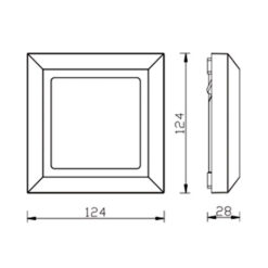 ΦΩΤΙΣΤΙΚΟ ΑΠΛΙΚΑ LED SLIM 124X124X28mm 5W 3000k 250lm IP65 ΠΛΑΣΤΙΚΟ ΛΕΥΚΟ SEASIDE UNIVERSE – 1-U005630