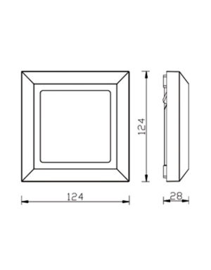 ΦΩΤΙΣΤΙΚΟ ΑΠΛΙΚΑ LED SLIM 124X124X28mm 5W 3000k 250lm IP65 ΠΛΑΣΤΙΚΟ ΛΕΥΚΟ SEASIDE UNIVERSE – 1-U005630