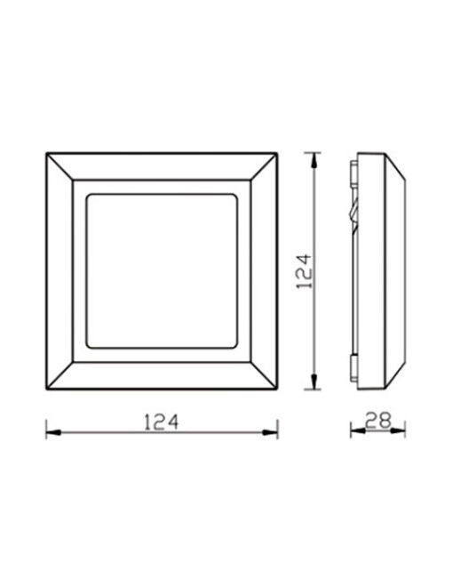 ΦΩΤΙΣΤΙΚΟ ΑΠΛΙΚΑ LED SLIM 124X124X28mm 5W 3000k 250lm IP65 ΠΛΑΣΤΙΚΟ ΛΕΥΚΟ SEASIDE UNIVERSE – 1-U005630