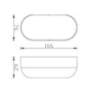 ΦΩΤΙΣΤΙΚΟ ΧΕΛΩΝΑ LED 166X76X62mm 8W 3000K 540lm IP65 ΠΛΑΣΤΙΚΟ ΛΕΥΚΟ SEASIDE UNIVERSE – 1-U005661