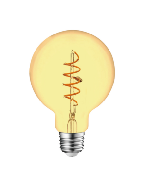 ΛΑΜΠΑ LED SPIRAL FILAMENT ΜΕΛΙ G95 4W E27 2200K 220-240V 300lm 360° DIMMABLE UNIVRSE – 1-U007252