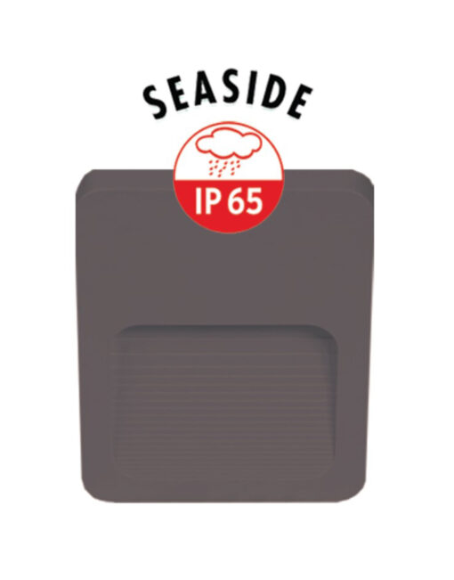 ΦΩΤΙΣΤΙΚΟ ΑΠΛΙΚΑ LED SLIM 90X120X12mm 2W 3000k 60lm IP65 ΠΛΑΣΤΙΚΟ ΑΝΘΡΑΚΙ SEASIDE UNIVERSE – 1-U011013