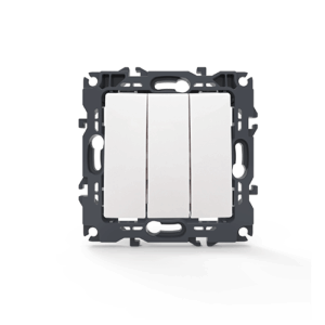 PRIME ΔΙΑΚΟΠΤΗΣ ΤΡΙΠΛΟΣ ΑΠΛΟΣ ΜΕ ΒΙΔΑ 1+1+1P 10AX 250VAC IP20 ΛΕΥΚΟΣ ACA – 1000110501