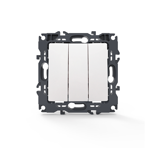 PRIME ΔΙΑΚΟΠΤΗΣ ΤΡΙΠΛΟΣ ΑΠΛΟΣ ΜΕ ΒΙΔΑ 1+1+1P 10AX 250VAC IP20 ΛΕΥΚΟΣ ACA – 1000110501