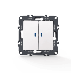 PRIME ΔΙΑΚ. ΚΟΜΜΥΤΑΤΕΡ & LED ΛΥΧΝΙΑ ΠΡΟΣΑΝΑΤΟΛΙΣΜΟΥ (ΟΝ-ΟFF)  ΜΕ ΚΛΙΠ 1+1P 10AX 250VAC IP20 ΛΕΥΚΟΣ ACA – 1000111201