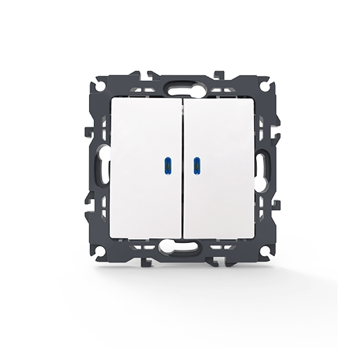 PRIME ΔΙΑΚ. ΚΟΜΜΥΤΑΤΕΡ & LED ΛΥΧΝΙΑ ΠΡΟΣΑΝΑΤΟΛΙΣΜΟΥ (ΟΝ-ΟFF)  ΜΕ ΚΛΙΠ 1+1P 10AX 250VAC IP20 ΛΕΥΚΟΣ ACA – 1000111201