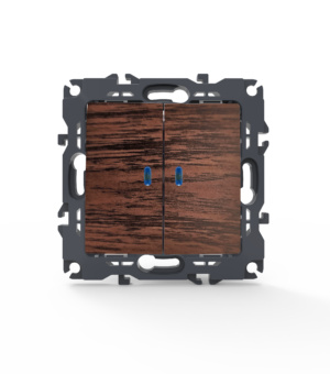 PRIME ΔΙΑΚΟΠΤΗΣ ΚΟΜΜΥΤΑΤΕΡ & LED ΛΥΧΝΙΑ ΠΡΟΣΑΝΑΤΟΛΙΣΜΟΥ (ΟΝ-ΟFF)  ΜΕ ΚΛΙΠ 1+1P 10AX 250VAC IP20 ΞΥΛΟ ACA – 1000111206