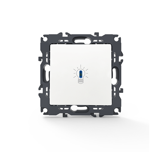 PRIME ΜΠΟΥΤΟΝ ΚΛΙΜΑΚΟΣΤΑΣΙΟΥ & LED ΛΥΧΝΙΑ ΜΕ ΚΛΙΠ 1P 10A 250VAC IP20 ΛΕΥΚΟ ACA – 1000112001