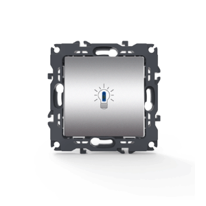 PRIME ΜΠΟΥΤΟΝ ΚΛΙΜΑΚΟΣΤΑΣΙΟΥ & LED ΛΥΧΝΙΑ ΜΕ ΚΛΙΠ 1P 10A 250VAC IP20 MAT ΑΛΟΥΜΙΝΙΟ ACA – 1000112003