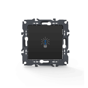 PRIME ΜΠΟΥΤΟΝ ΚΛΙΜΑΚΟΣΤΑΣΙΟΥ & LED ΛΥΧΝΙΑ ΜΕ ΚΛΙΠ 1P 10A 250VAC IP20 MAT ΑΝΘΡΑΚΙ ACA – 1000112005