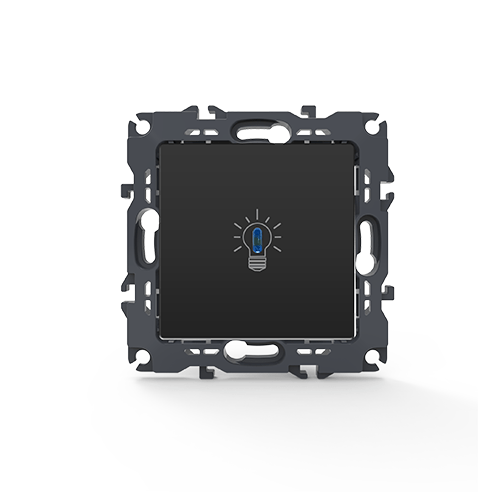 PRIME ΜΠΟΥΤΟΝ ΚΛΙΜΑΚΟΣΤΑΣΙΟΥ & LED ΛΥΧΝΙΑ ΜΕ ΚΛΙΠ 1P 10A 250VAC IP20 MAT ΑΝΘΡΑΚΙ ACA – 1000112005