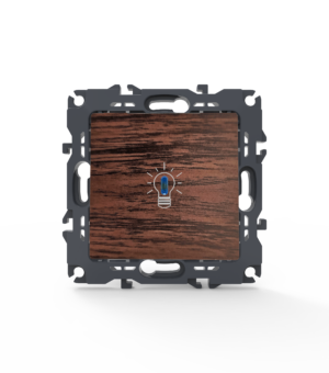 PRIME ΜΠΟΥΤΟΝ ΚΛΙΜΑΚΟΣΤΑΣΙΟΥ & LED ΛΥΧΝΙΑ ΜΕ ΚΛΙΠ 1P 10A 250VAC IP20 ΞΥΛΟ ACA – 1000112006