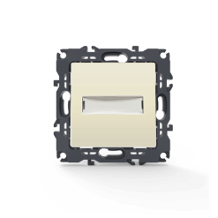 PRIME ΜΠΟΥΤΟΝ ΕΠΙΓΡΑΦΗΣ & LED ΛΥΧΝΙΑ (12VAC) ΜΕ ΚΛΙΠ 1P 10A 250VAC IP20 ΙΒΟΥΑΡ ACA – 1000112102
