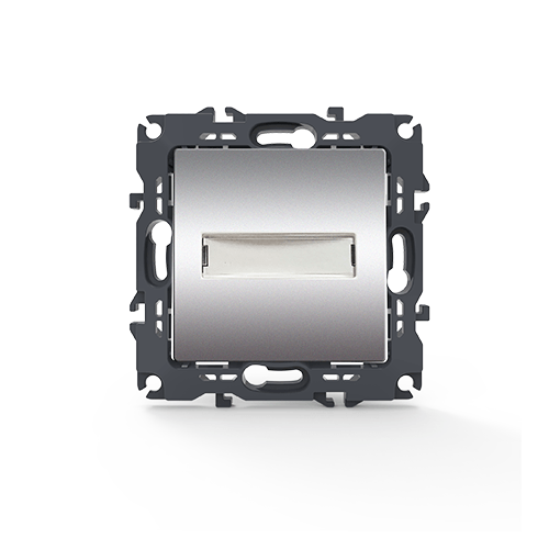 PRIME ΜΠΟΥΤΟΝ ΕΠΙΓΡΑΦΗΣ & LED ΛΥΧΝΙΑ (12VAC) ΜΕ ΚΛΙΠ 1P 10A 250VAC IP20 MAT ΑΛΟΥΜΙΝΙΟ ACA – 1000112103