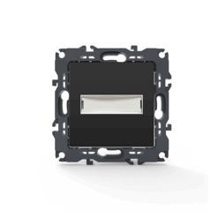 PRIME ΜΠΟΥΤΟΝ ΕΠΙΓΡΑΦΗΣ & LED ΛΥΧΝΙΑ (12VAC) ΜΕ ΚΛΙΠ 1P 10A 250VAC IP20 MAT ΑΝΘΡΑΚΙ ACA – 1000112105