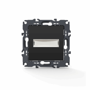 PRIME ΜΠΟΥΤΟΝ ΕΠΙΓΡΑΦΗΣ & LED ΛΥΧΝΙΑ (12VAC) ΜΕ ΚΛΙΠ 1P 10A 250VAC IP20 MAT ΑΝΘΡΑΚΙ ACA – 1000112105