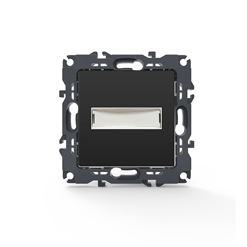 PRIME ΜΠΟΥΤΟΝ ΕΠΙΓΡΑΦΗΣ & LED ΛΥΧΝΙΑ (12VAC) ΜΕ ΚΛΙΠ 1P 10A 250VAC IP20 MAT ΑΝΘΡΑΚΙ ACA – 1000112105