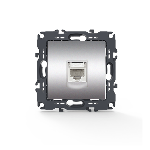 PRIME ΠΡΙΖΑ ΤΗΛΕΦΩΝΟΥ 1xRJ11 CAT3 IP20 MAT ΑΛΟΥΜΙΝΙΟ ACA – 1000113003