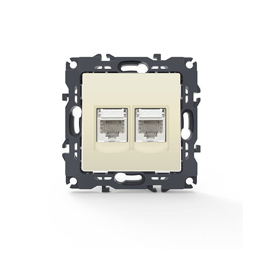 PRIME ΠΡΙΖΑ ΤΗΛΕΦΩΝΟΥ 2xRJ11 CAT3 IP20 ΙΒΟΥΑΡ ACA – 1000113102