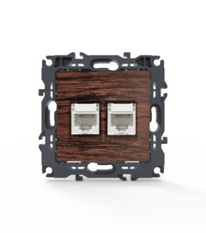 PRIME ΠΡΙΖΑ ΤΗΛΕΦΩΝΟΥ 2xRJ11 CAT3 IP20 ΞΥΛΟ ACA – 1000113106