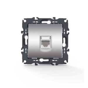 PRIME ΠΡΙΖΑ ΔΙΚΤΥΟΥ 1xRJ45 CAT6 UTP IP20 MAT ΑΛΟΥΜΙΝΙΟ ACA – 1000113203