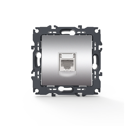 PRIME ΠΡΙΖΑ ΔΙΚΤΥΟΥ 1xRJ45 CAT6 UTP IP20 MAT ΑΛΟΥΜΙΝΙΟ ACA – 1000113203