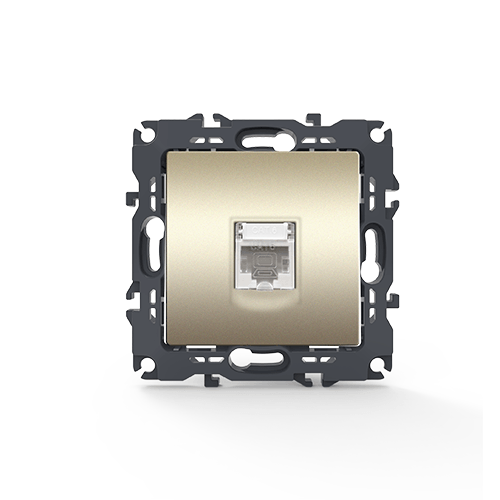 PRIME ΠΡΙΖΑ ΔΙΚΤΥΟΥ 1xRJ45 CAT6 UTP IP20 MAT ΣΑΜΠΑΝΙΖΕ ACA – 1000113204