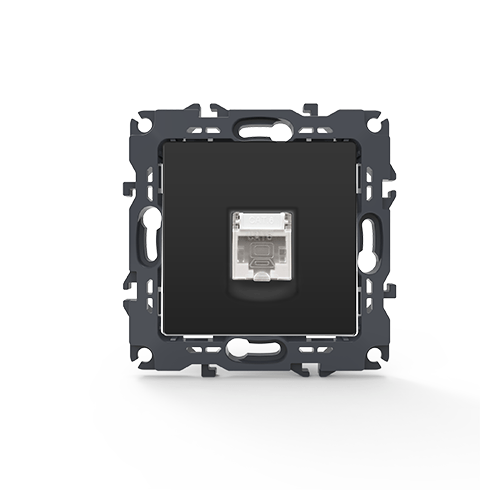 PRIME ΠΡΙΖΑ ΔΙΚΤΥΟΥ 1xRJ45 CAT6 UTP IP20 MAT ΑΝΘΡΑΚΙ ACA – 1000113205