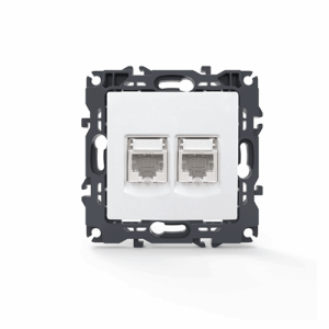 PRIME ΠΡΙΖΑ ΔΙΚΤΥΟΥ 2xRJ45 CAT6 UTP IP20 ΛΕΥΚΗ ACA – 1000113301