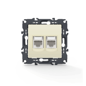 PRIME ΠΡΙΖΑ ΔΙΚΤΥΟΥ 2xRJ45 CAT6 UTP IP20 ΙΒΟΥΑΡ ACA – 1000113302