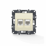 PRIME ΠΡΙΖΑ ΤΗΛΕΦΩΝΟΥ 1xRJ11 CAT3 IP20 & ΠΡΙΖΑ ΔΙΚΤΥΟΥ 1xRJ45 CAT6 UTP IP20 ΙΒΟΥΑΡ ACA – 1000113402